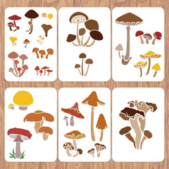 reusable mushroom stencil for DIY home decor