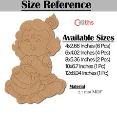 Cliths Premarked Krishna Ji Cutout Craft Décor Ideal for Janmashtami Home Decor Temple Decoration and DIY Craft
