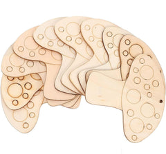 Wooden brain puzzle toy on a white background
