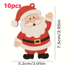 christmas tree hanging wooden ornaments