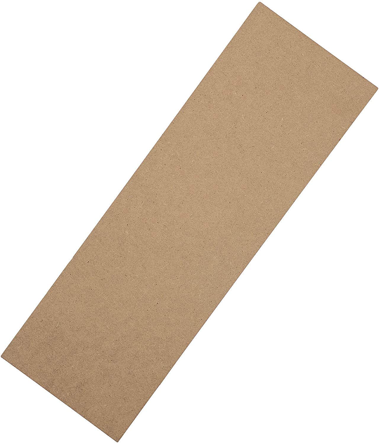Rectangular piece of brown cardboard on a white background