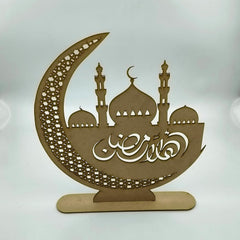 Cliths Ramadan Moon Table Decor Islamic Crescent Eid Mubarak Muslim Festival Display