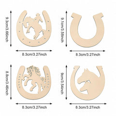 wooden horseshoe craft blank for painting and resin art