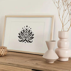 Lotus stencil for wall painting