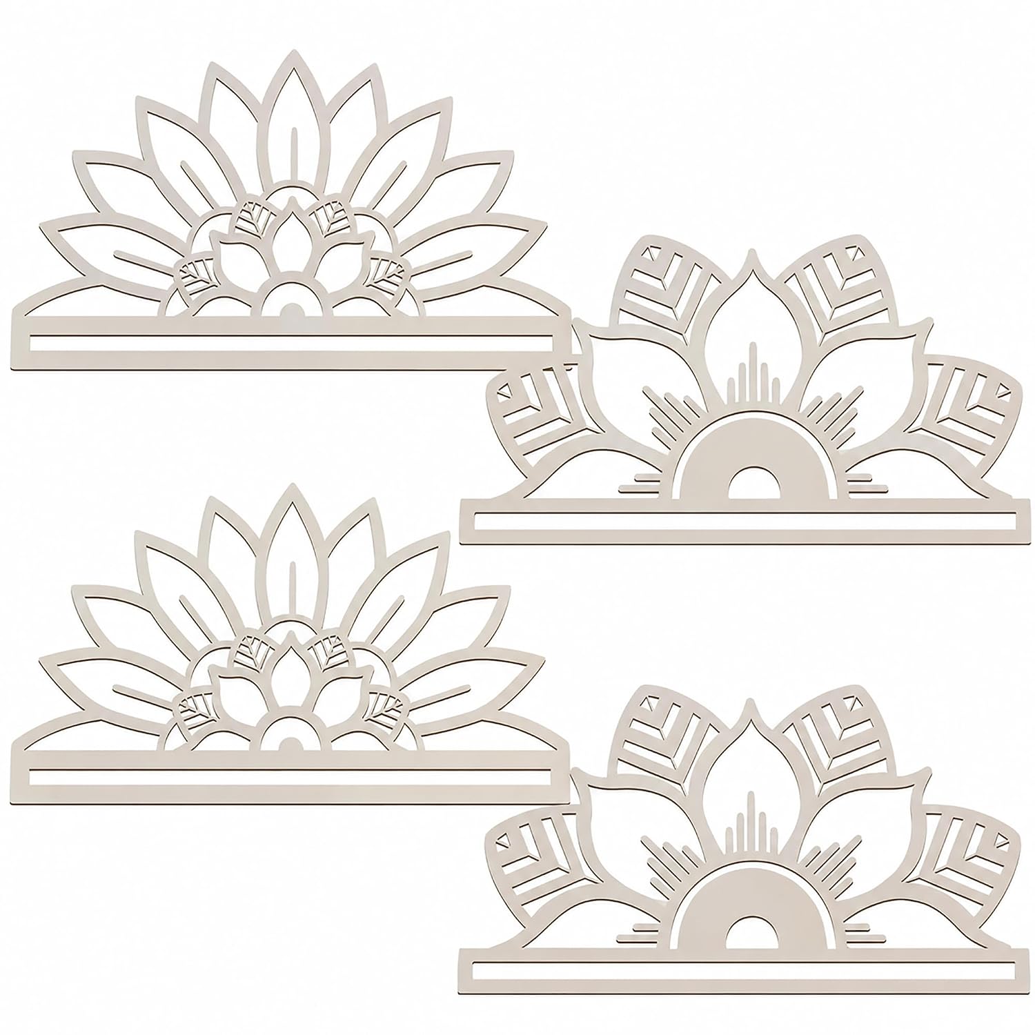 lotus mandala mdf wood cutout for diy crafts