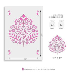 damask pattern stencil for home decor