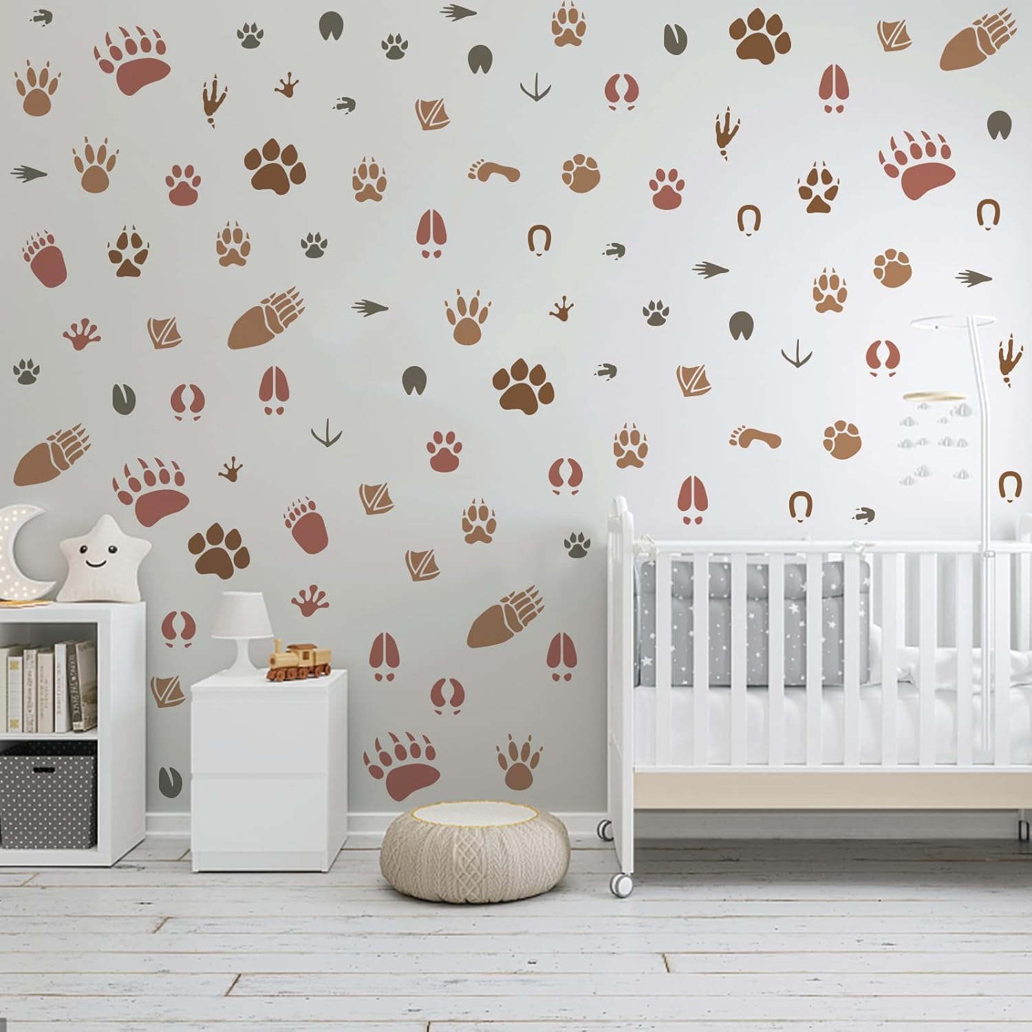animal paw wall stencil for crafts