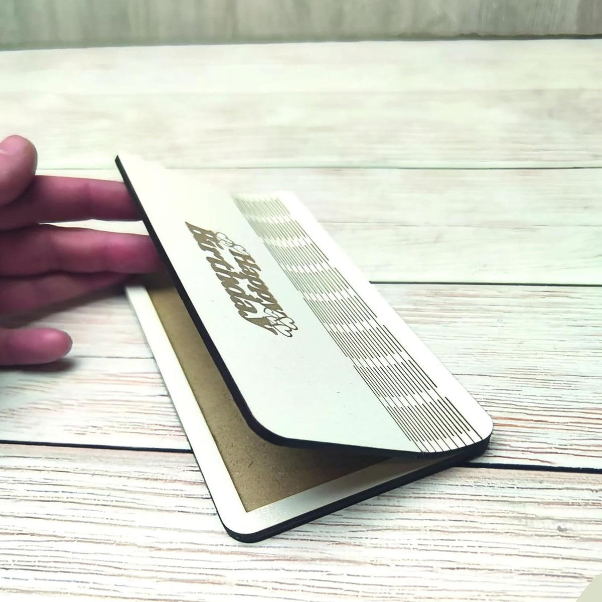 Cliths 3 Layer Wooden Money Holder Birthday Cash Gift Box MDF Bill Display Stand for Special Occasions