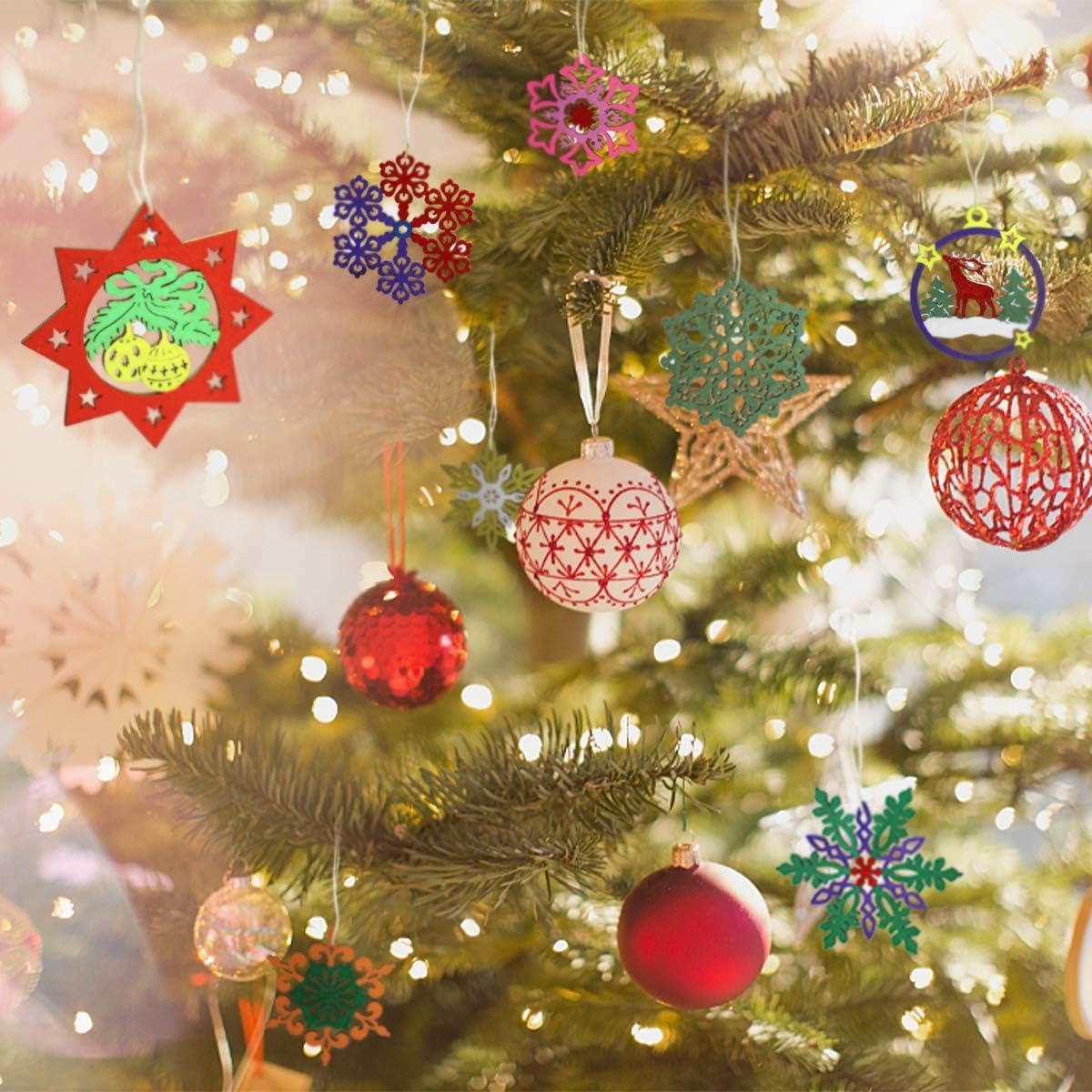 wooden diy christmas ornament