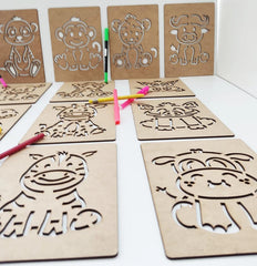 african wildlife stencil kit
