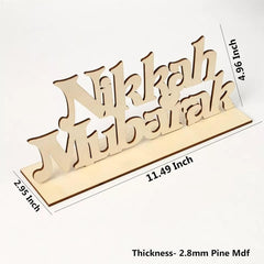Cliths Nikah Mubarak Table Decor Islamic Wedding Decoration Ramadan Nikkah Celebration Ornament Gift for Newlyweds