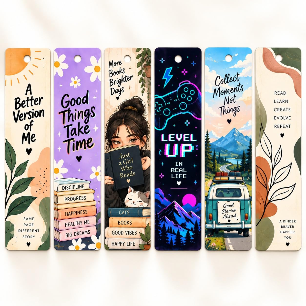 Gen Z wooden bookmarks set of 18
