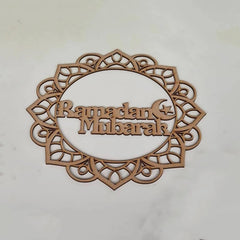 Cliths Wooden Ramadan Wreath Islamic Wall Decor DIY Craft Kit Eid Mubarak Home Decoration Circle Art Gift for Adults
