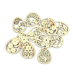 mini egg wood cutouts