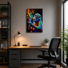 colorful monkey wall painting for bedroom