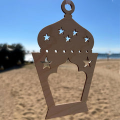 Cliths Set of 7 Wooden Ramadan Decorations DIY Paintable Eid Mubarak Ornaments Islamic Home Decor & Gifts Craft Kit