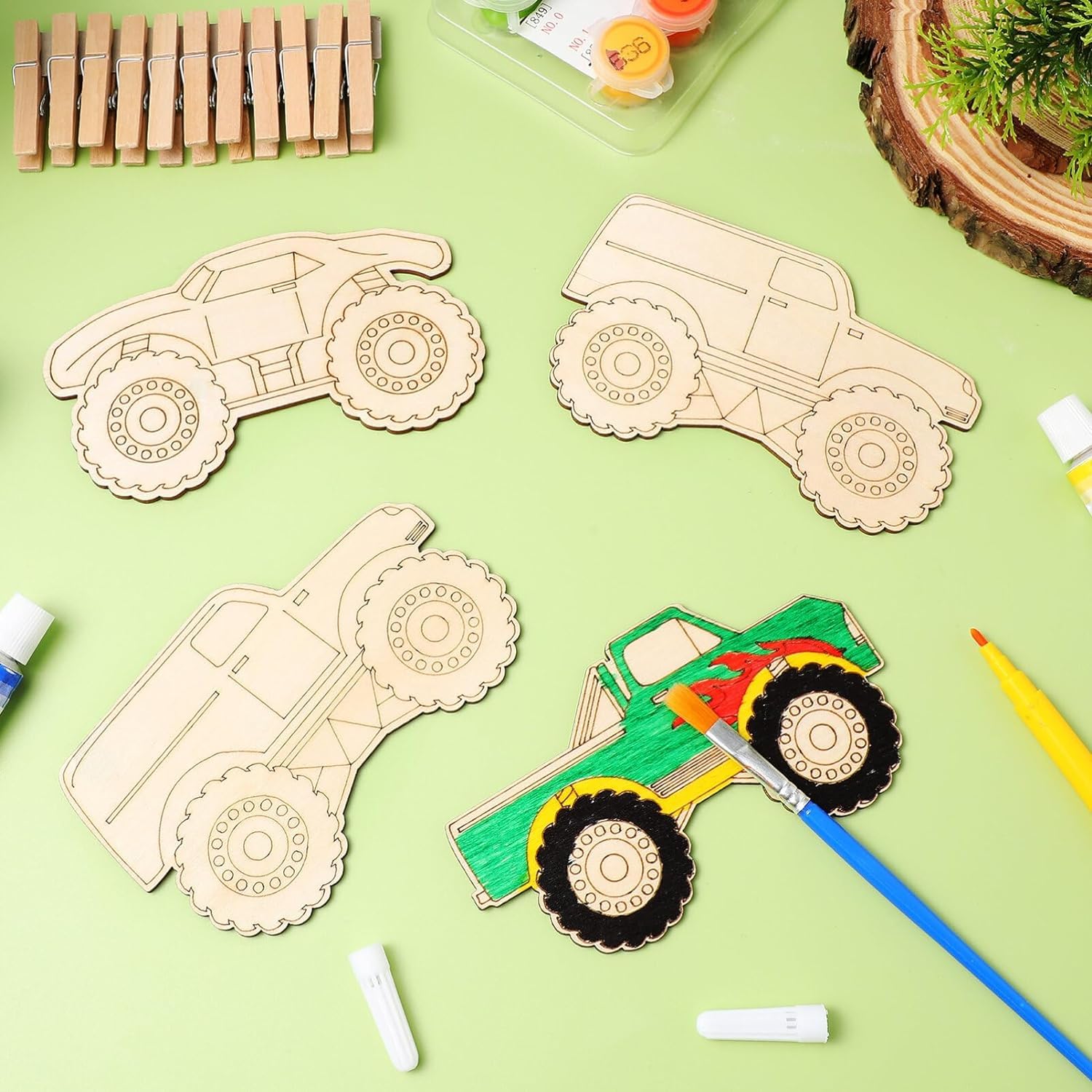 diy wooden truck craft