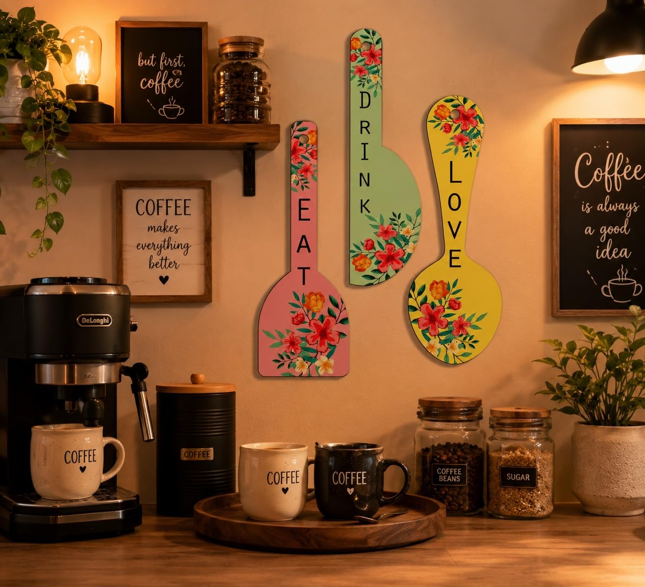 kitchen wall art for coffee corner