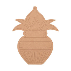 Wooden pineapple-shaped decorative item on a white background
