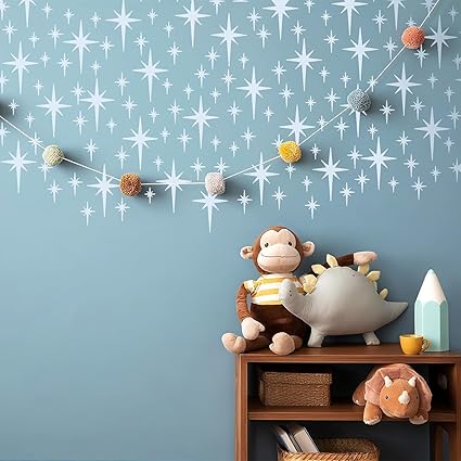 reusable star templates for wall painting