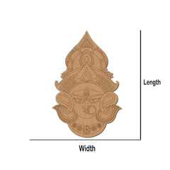 Decorative mask with measurements on a white background