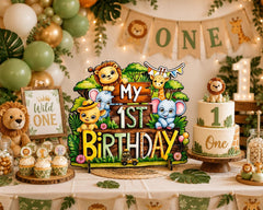 baby boy first birthday table standee