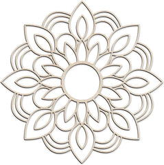 American Elm Oriental Mandala Wall Art Floral Design Handcrafted Wood Decor
