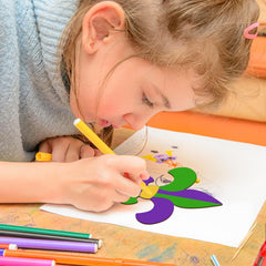 American Elm 10 Pcs Wooden Mardi Gras Ornaments to Paint, DIY Blank Unfinished Wood Discs Ornament for Crafts