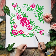 floral stencil reusable
