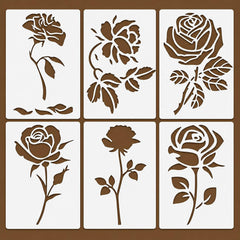 reusable rose painting stencil for diy crafts