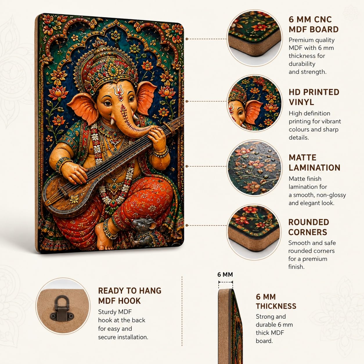ganesha devotional wall decor
