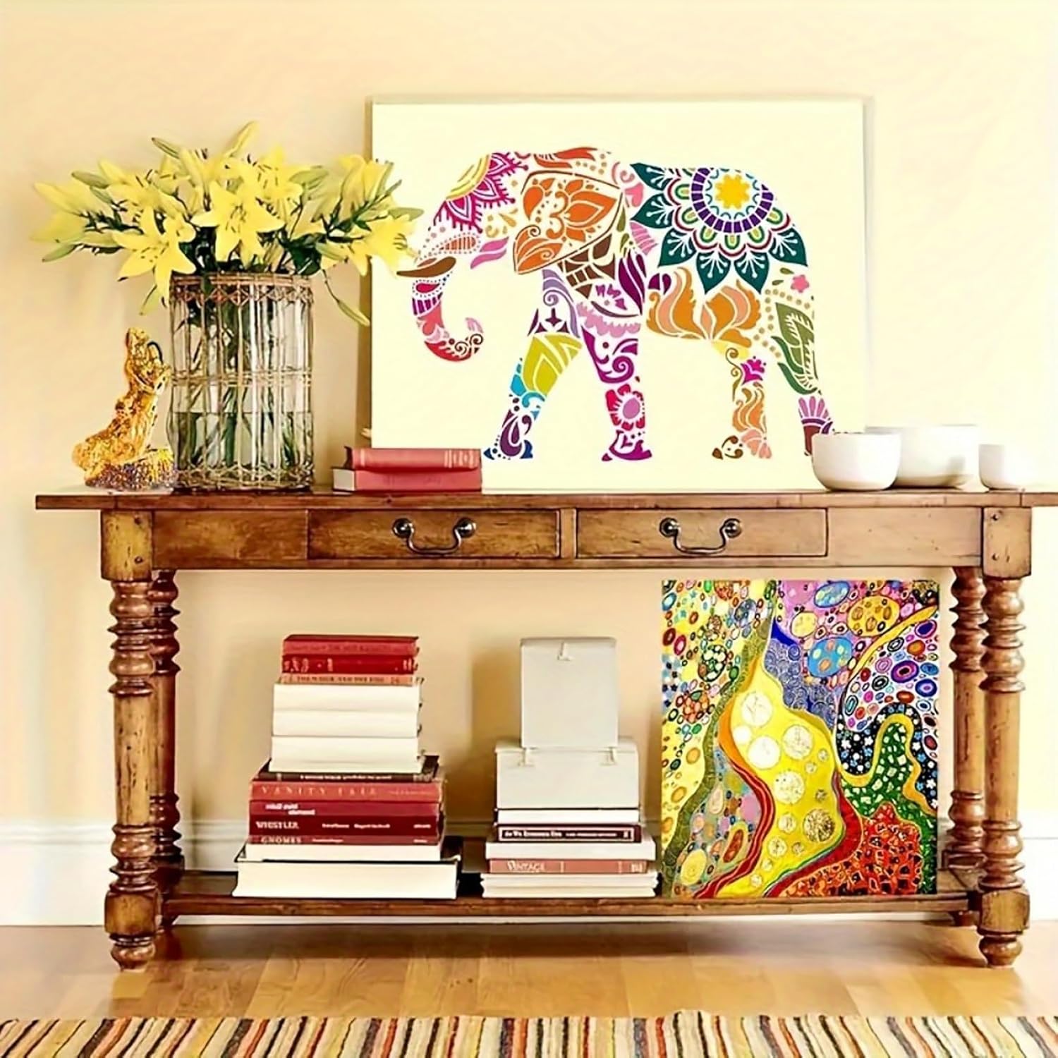 diy stencil for texture paste artwork
