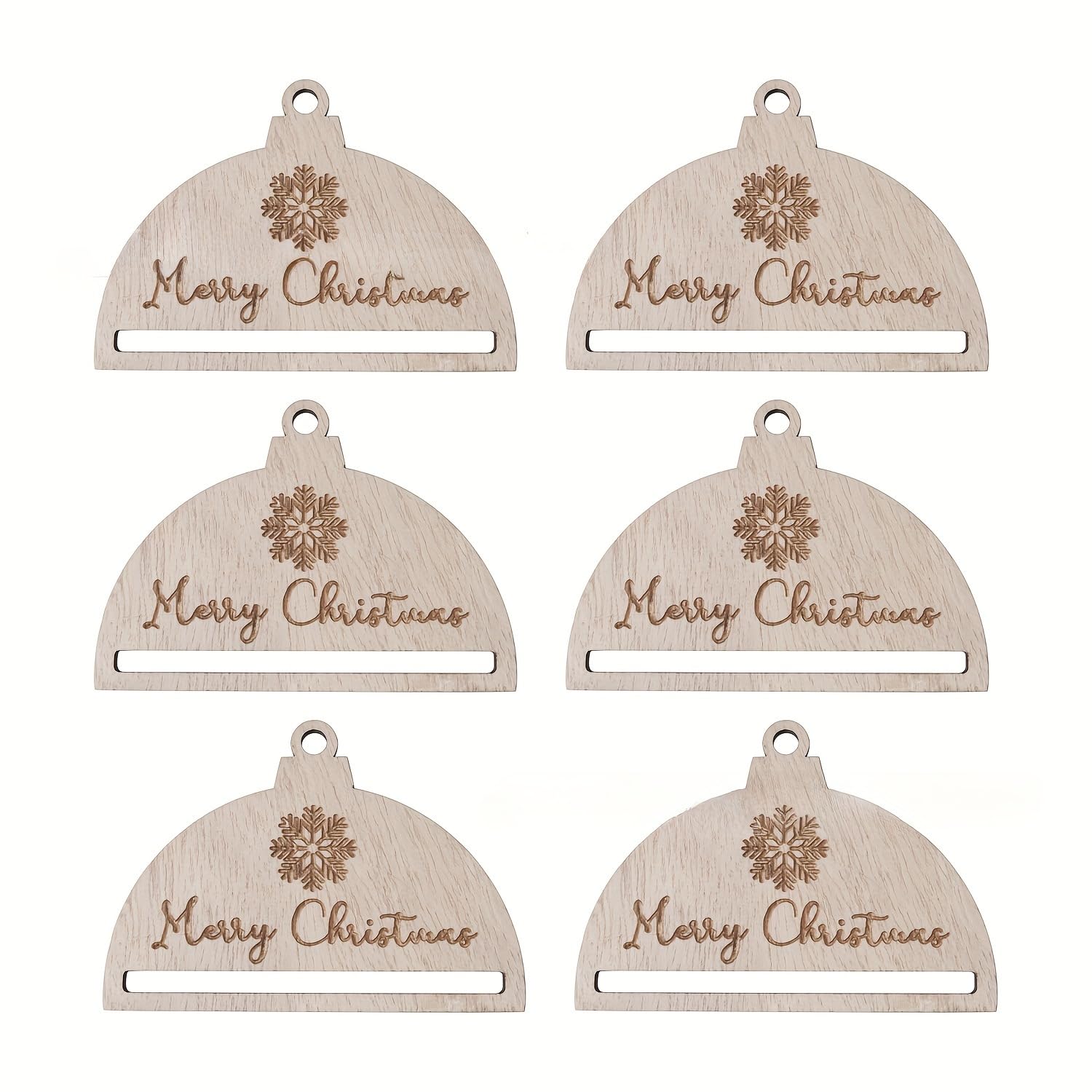 wooden christmas ornaments set
