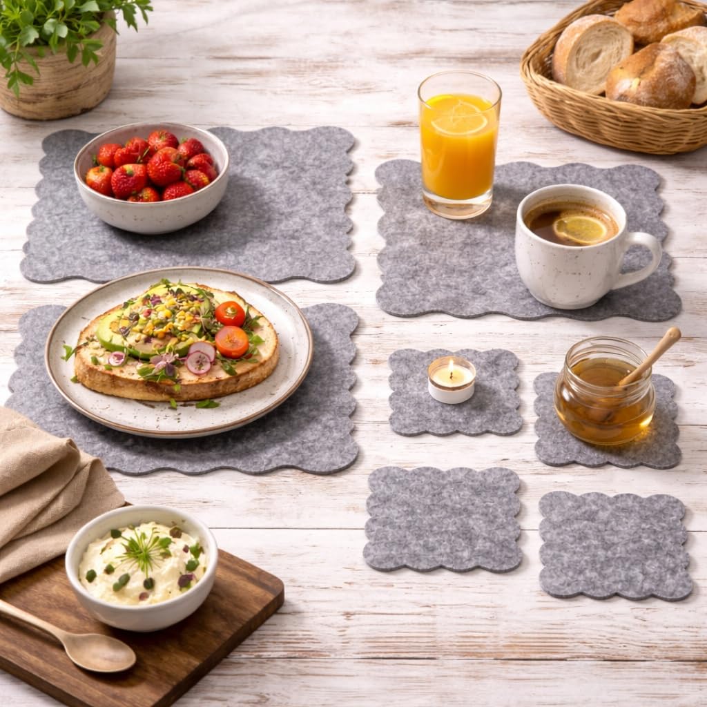 rectangle felt dining placemats for table