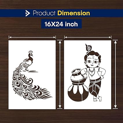 large indian motif wall stencil