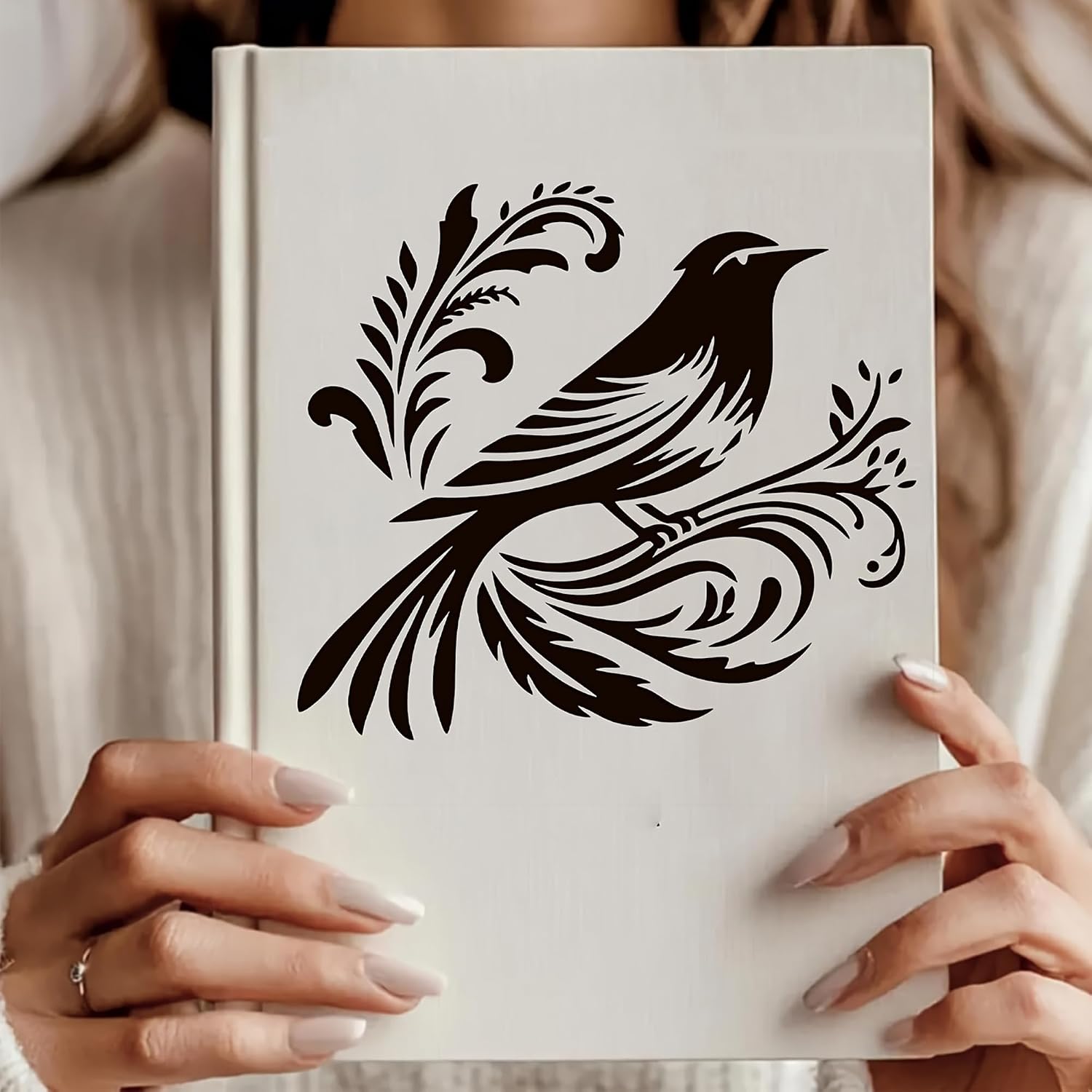 reusable bird stencil for diy art