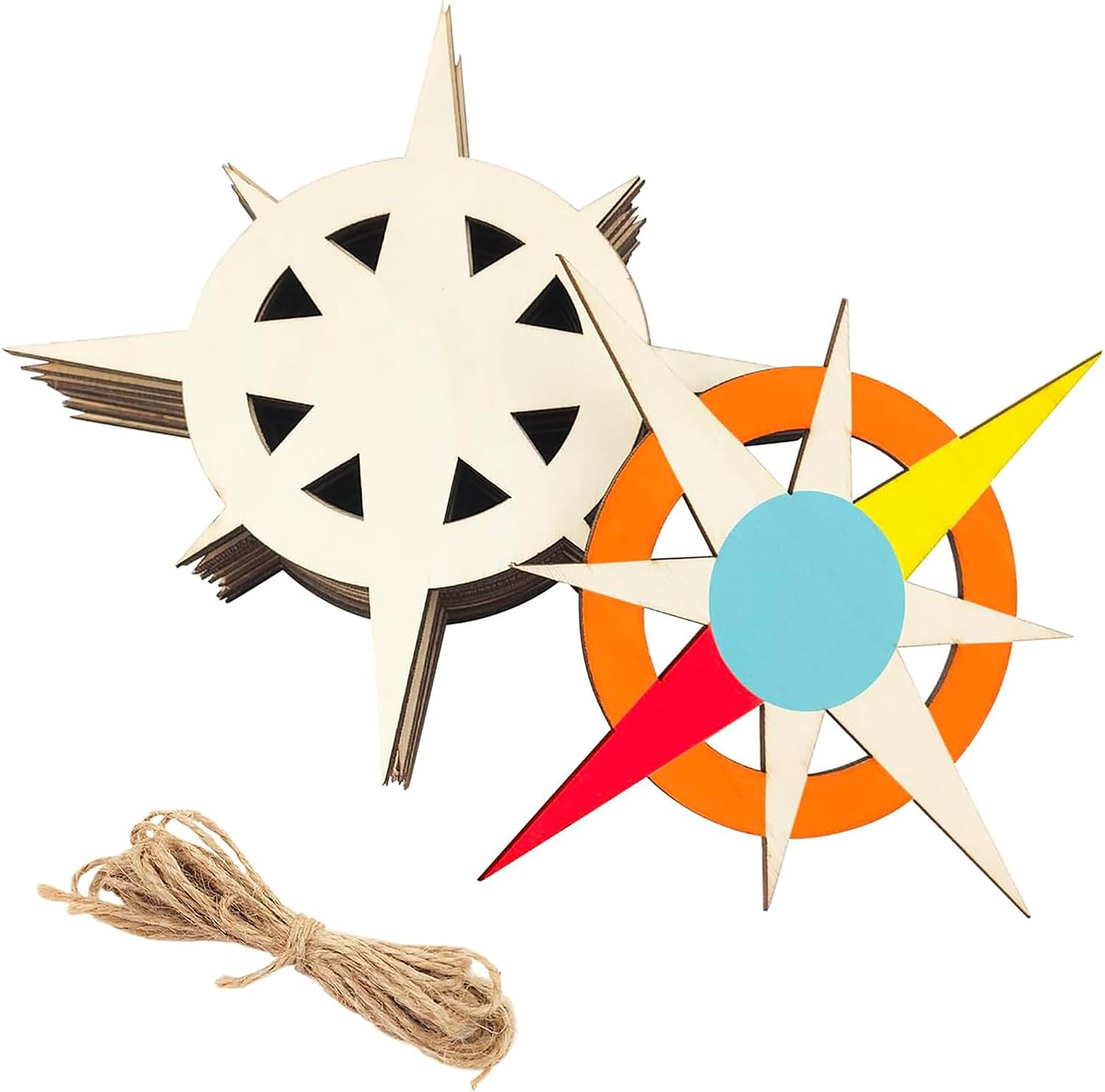 wooden compass shape for mandala painting