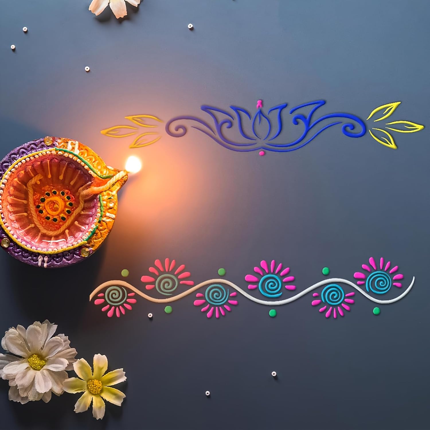 indian festival rangoli craft templates