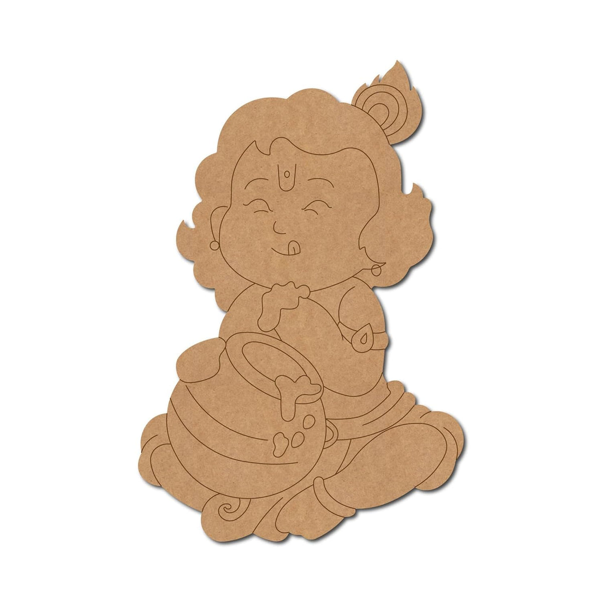 Cliths Premarked Krishna Ji Cutout Craft Décor Ideal for Janmashtami Home Decor Temple Decoration and DIY Craft