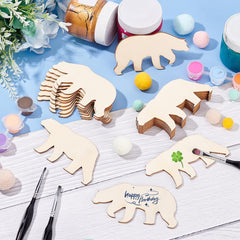 bear wooden cutouts bulk