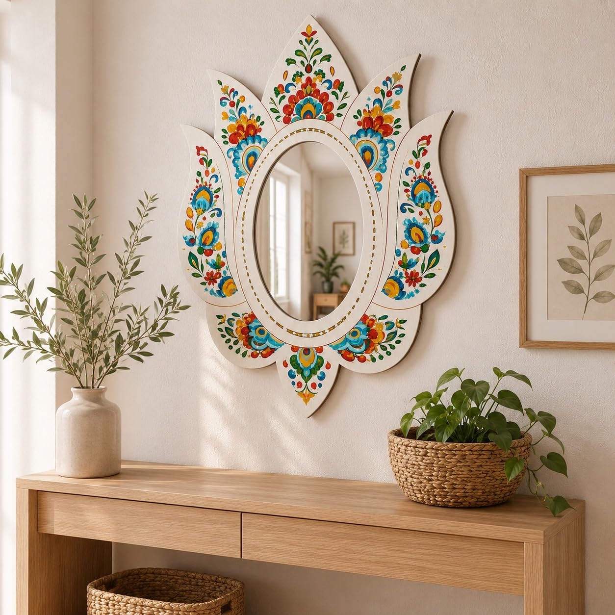 lotus flower acrylic mirror art
