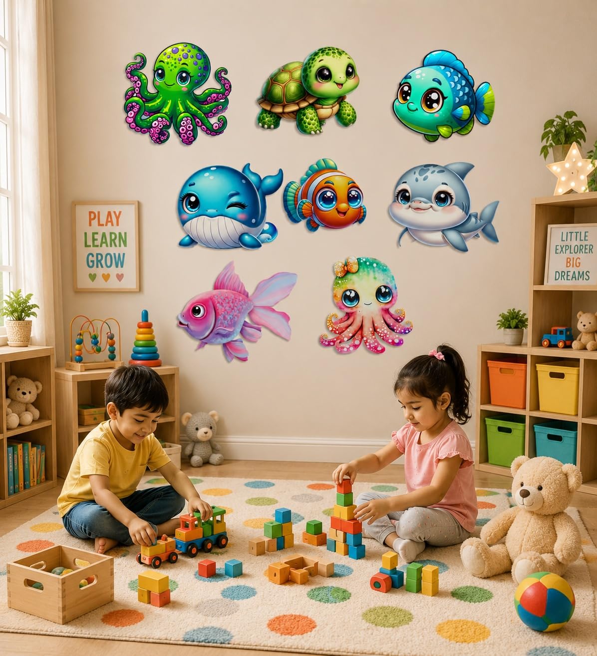 sea creatures wall cutouts for classroom