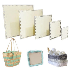 Decorative wall panels with studded edges and woven baskets on a white background