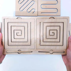 Cliths Montessori Wooden Tracing Stencil  Pre-Writing Boards for  MDF  Boards