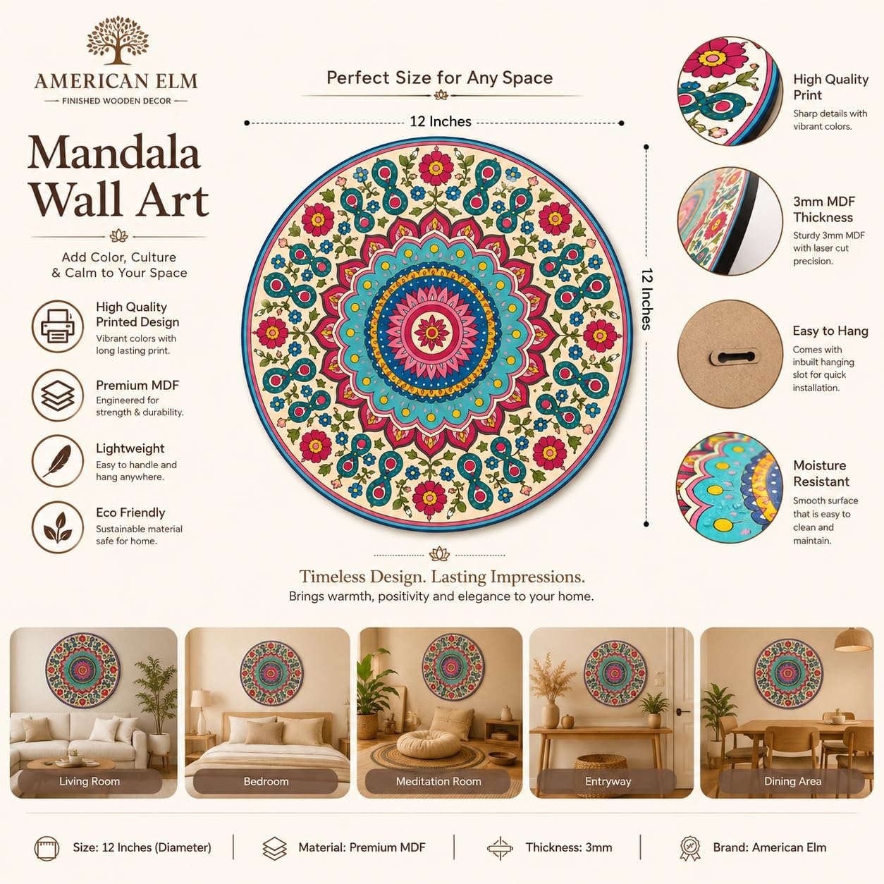 decorative mandala wall hanging for living room