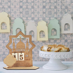 Wooden Ramadan Advent Calendar DIY 30-Day Ramadan Countdown Calendar Islamic Ramadan Mubarak
