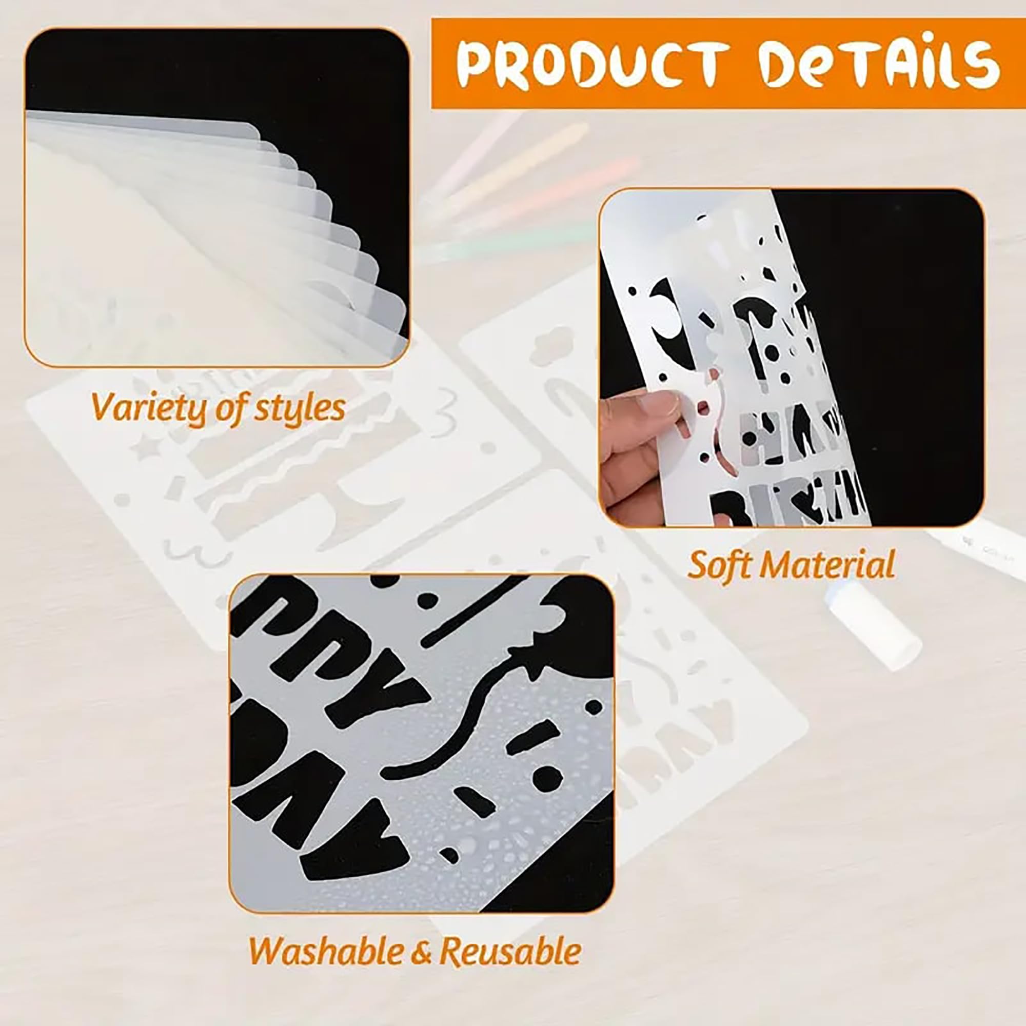 16pcs diy cake decor templates