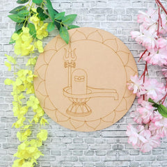 American Elm Pack of 2 Wooden Lippan Art Wall Panel Shivling 12 Inch | DIY Lippan Art Base| Smooth Surface for Painting & Decorating | Home Décor