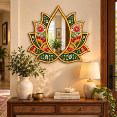 traditional floral wall art mirror