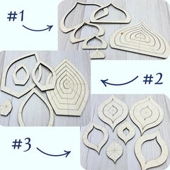 geometric design stencils for home decor, canvas and scrapbook crafts